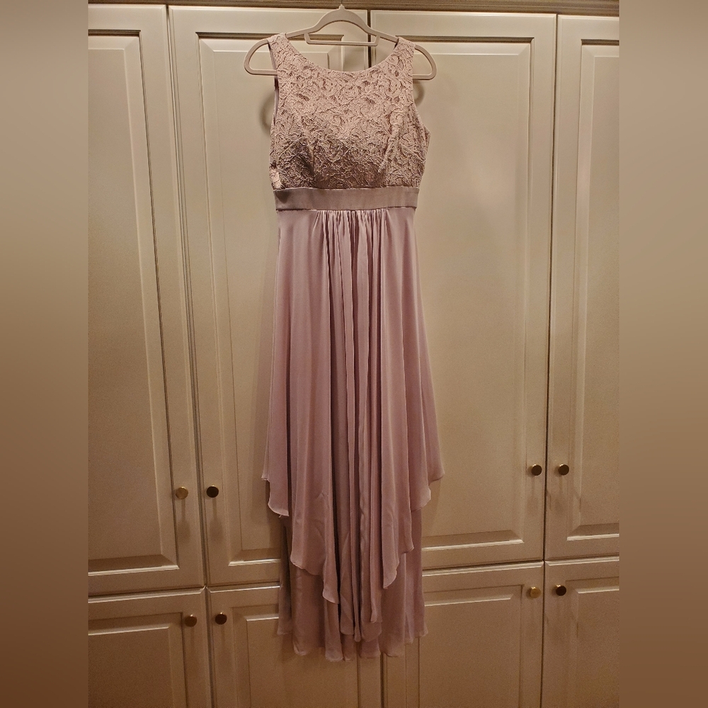 Eliza J Gown in Soft Nude Pink